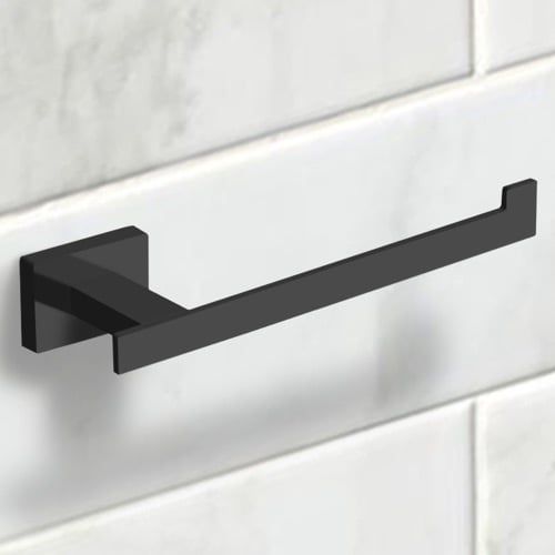 Toilet Paper Holder, Modern, Matte Black